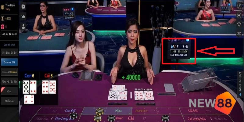 Các sảnh Baccarat online đều hiển thị số điện thoại 