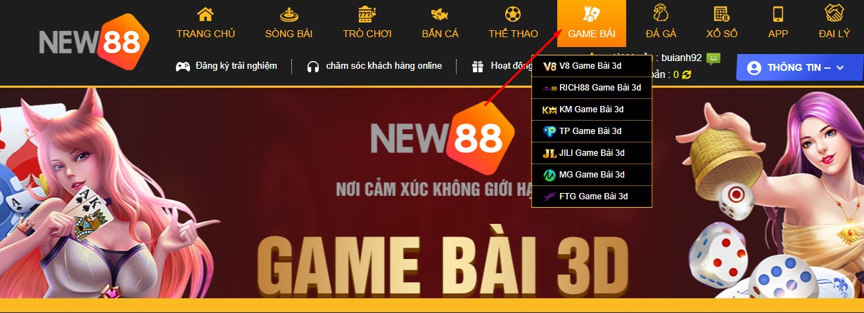 Game bài 3D New88: Chất lượng hơn số lượng là tiêu chí